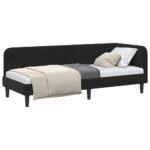 vidaXL Rohový rám postele Čierny 80 x 200 cm Zamat – Obrázok 3