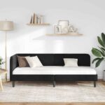 vidaXL Rohový rám postele Čierny 80 x 200 cm Zamat – Obrázok 4
