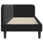 vidaXL Rohový rám postele Čierny 80 x 200 cm Zamat – Obrázok 6