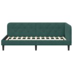 vidaXL Rohový rám postele Tmavozelená 90 x 190 cm Zamat – Obrázok 5