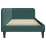 vidaXL Rohový rám postele Tmavozelená 90 x 190 cm Zamat – Obrázok 6