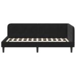 vidaXL Rohový rám postele Čierny 90 x 190 cm Zamat – Obrázok 5