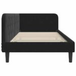 vidaXL Rohový rám postele Čierny 90 x 190 cm Zamat – Obrázok 6