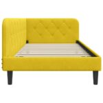 vidaXL Rohový rám postele Žltá 90 x 200 cm Zamat – Obrázok 6