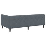 vidaXL Rohový rám postele Tmavo šedá 100 x 200 cm Zamat – Obrázok 7