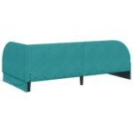 vidaXL Rohový rám postele Tyrkysová 80 cm x 200 cm Zamat – Obrázok 6