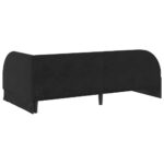 vidaXL Rohový rám postele s čelnou doskou Čierna 90 cm x 190 cm Zamat – Obrázok 6