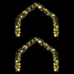 vidaXL Vianočná girlanda 2 pcs Zelená 40 m PVC – Obrázok 2