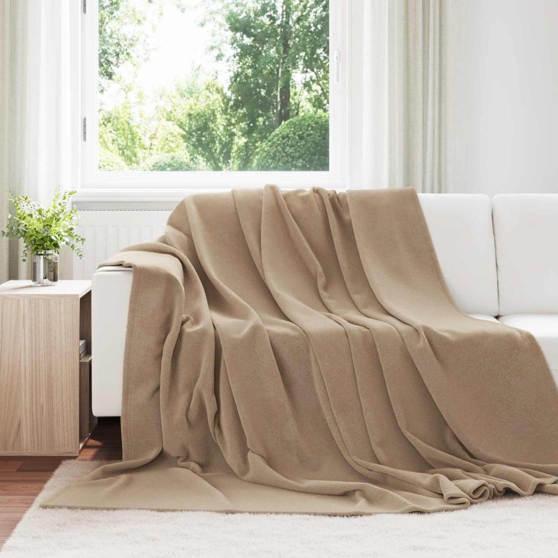 42016763_1.jpg vidaXL Deka ťavová 220 x 240 cm Flís – Obrázok 1