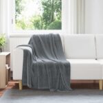 vidaXL Deka Tmavo šedá 130 x 150 cm Flís