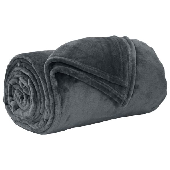 vidaXL Deka Tmavo šedá 130 x 150 cm Flís – Obrázok 9