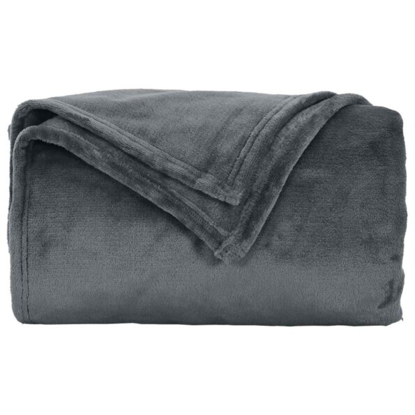 vidaXL Deka Tmavo šedá 150 x 200 cm Flís – Obrázok 4