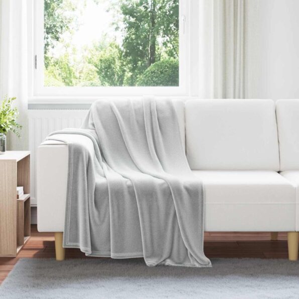 vidaXL Deka Sivá 130 x 150 cm Flís – Obrázok 8