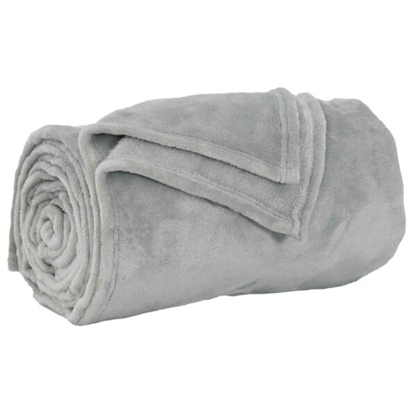 vidaXL Deka Sivá 130 x 150 cm Flís – Obrázok 2
