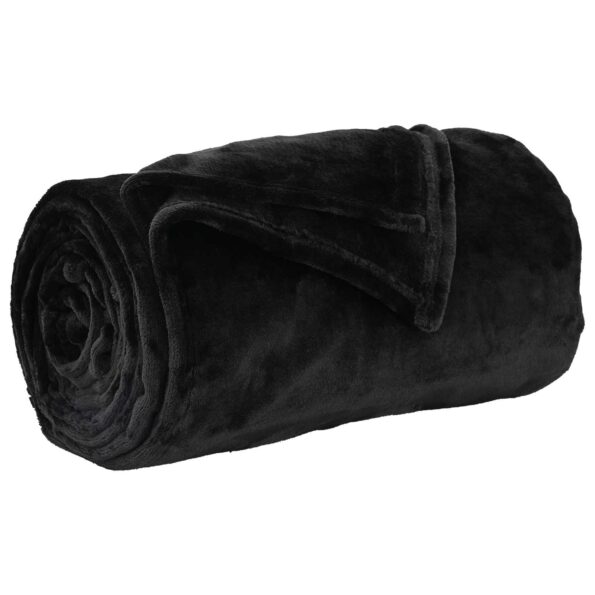 vidaXL Deka Čierna 240 x 270 cm Flís – Obrázok 2