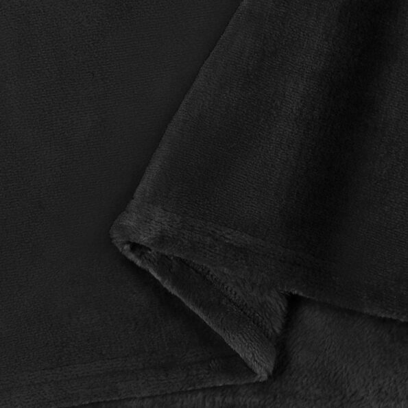 vidaXL Deka Čierna 240 x 270 cm Flís – Obrázok 5