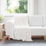 vidaXL Deka Biela 130 x 150 cm Flís