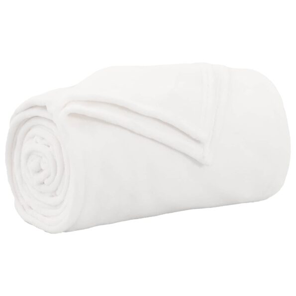 vidaXL Deka Biela 150 x 200 cm Flís – Obrázok 2
