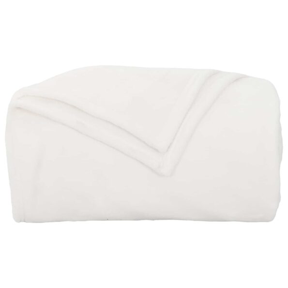 vidaXL Deka Biela 150 x 200 cm Flís – Obrázok 4