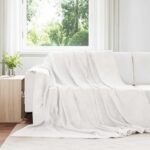 vidaXL Deka Biela 220 x 240 cm Flís