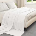vidaXL Deka Biela 240 x 270 cm Flís – Obrázok 6