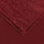 vidaXL Deka Bordeaux červená 130 x 150 cm Flís – Obrázok 4