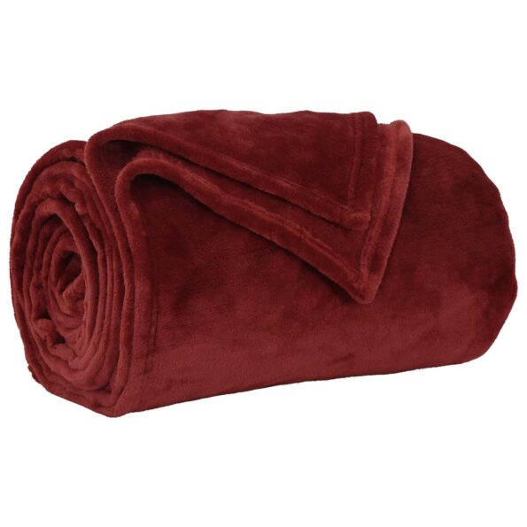 vidaXL Deka Bordeaux červená 150 x 200 cm Flís – Obrázok 2