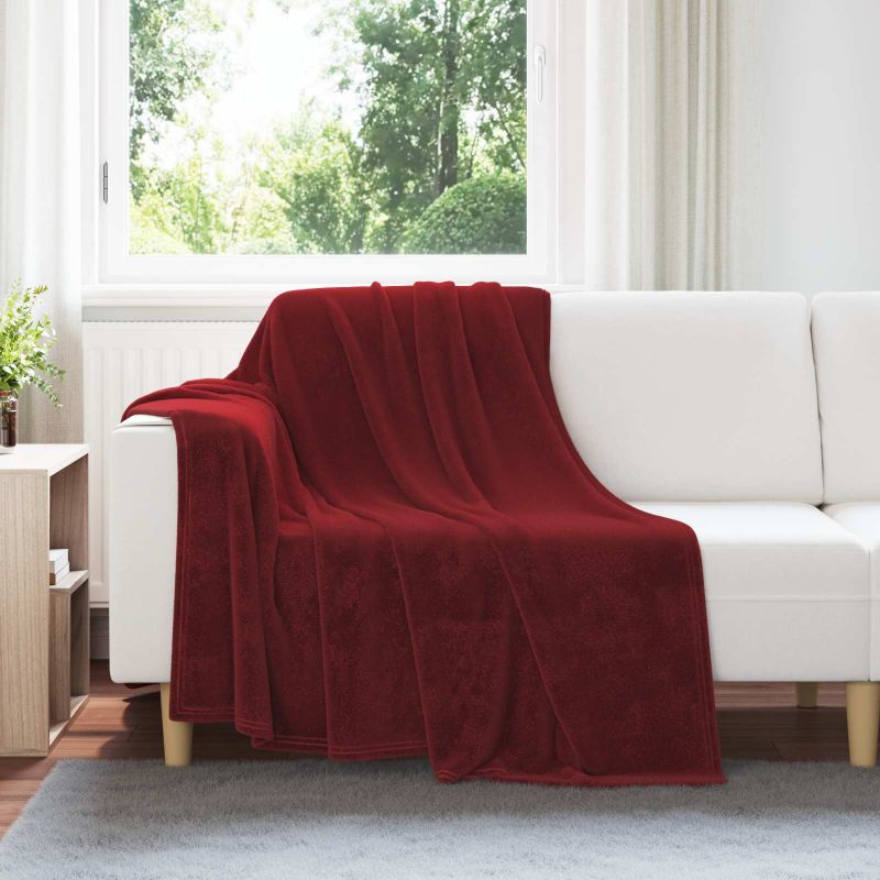 42016818_1.jpg vidaXL Prikrývky na hodenie 6 pcs Bordeaux červená 150 x 200 cm Flís – Obrázok 1