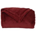 vidaXL Prikrývky na hodenie 6 pcs Bordeaux červená 150 x 200 cm Flís – Obrázok 5