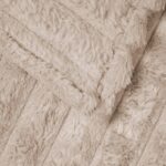 vidaXL Deka Béžová 240 x 220 cm Flís – Obrázok 5