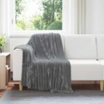 vidaXL Deka Tmavo šedá 150 x 130 cm Flís