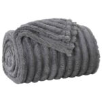 vidaXL Deka Tmavo šedá 150 x 130 cm Flís – Obrázok 2