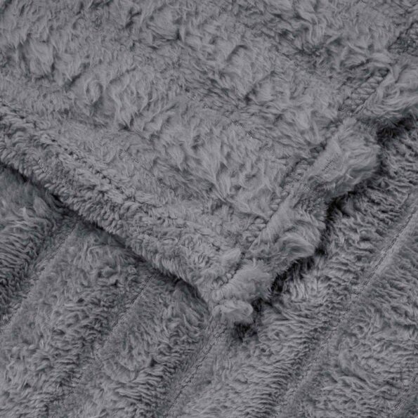 vidaXL Deka Tmavo šedá 150 x 130 cm Flís – Obrázok 5