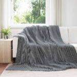 vidaXL Deka Tmavo šedá 240 x 220 cm Flís