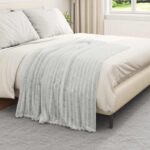 vidaXL Deka Sivá 150 x 130 cm Flís – Obrázok 3