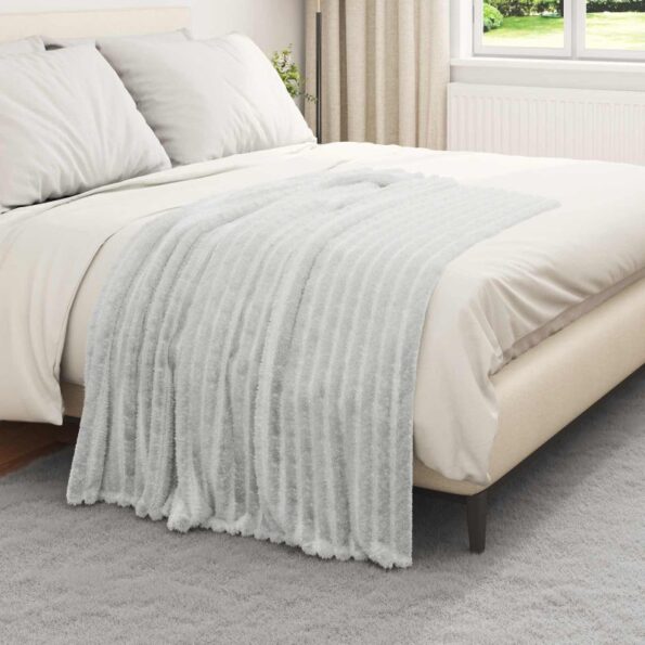 vidaXL Deka Sivá 150 x 130 cm Flís – Obrázok 3