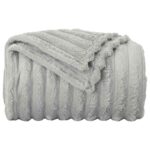vidaXL Deka Sivá 150 x 130 cm Flís – Obrázok 4