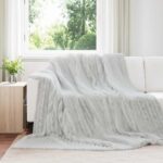 vidaXL Deka Sivá 240 x 220 cm Flís