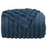 vidaXL Deka Námornícka modrá 150 x 130 cm Flís – Obrázok 4