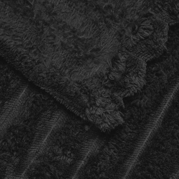 vidaXL Deka Čierna 150 x 130 cm Flís – Obrázok 5