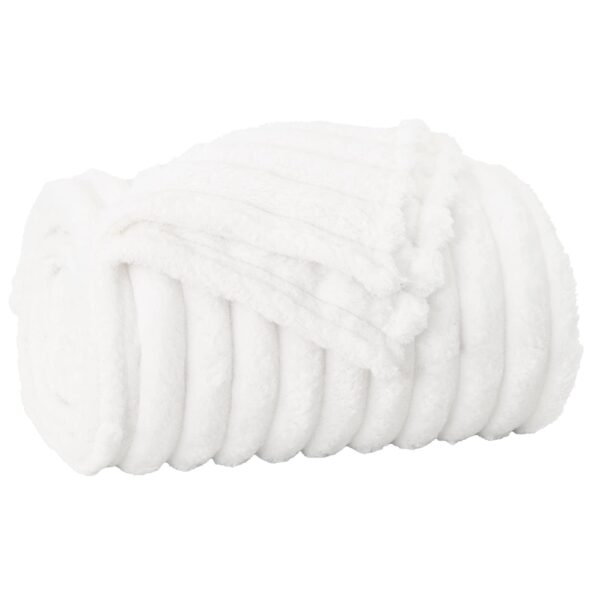 vidaXL Deka Biela 150 x 130 cm Flís – Obrázok 2