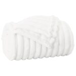 vidaXL Deka Biela 240 x 220 cm Flís – Obrázok 2