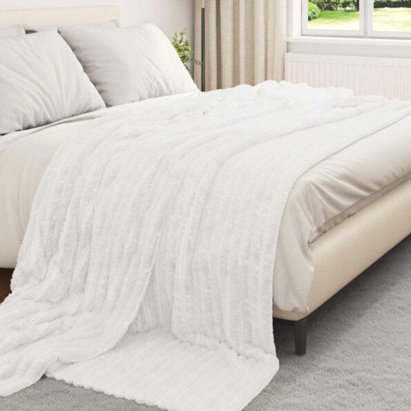 vidaXL Deka Biela 270 x 240 cm Flís – Obrázok 3