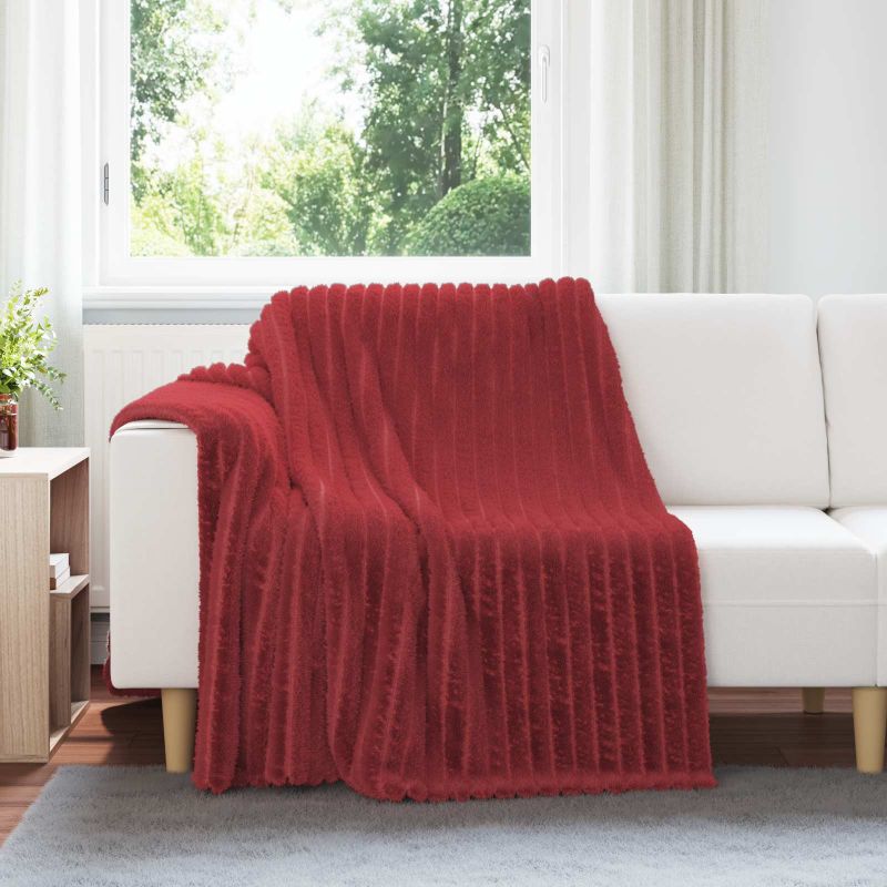 42016850_1.jpg vidaXL Deka Bordeaux červená 200 x 150 cm Flís – Obrázok 1