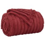 vidaXL Deka Bordeaux červená 200 x 150 cm Flís – Obrázok 2