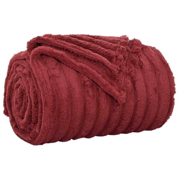 vidaXL Deka Bordeaux červená 200 x 150 cm Flís – Obrázok 2