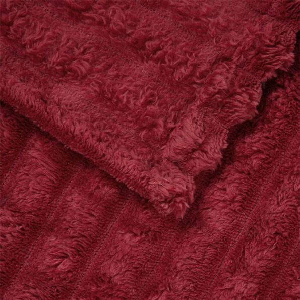 vidaXL Deka Bordeaux červená 200 x 150 cm Flís – Obrázok 5