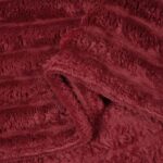 vidaXL Deka Bordeaux červená 270 x 240 cm Flís – Obrázok 4