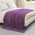 vidaXL Deka Fialová 200 x 150 cm Flís – Obrázok 3