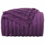 vidaXL Deka Fialová 200 x 150 cm Flís – Obrázok 4